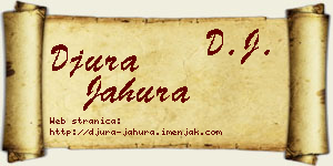 Đura Jahura vizit kartica